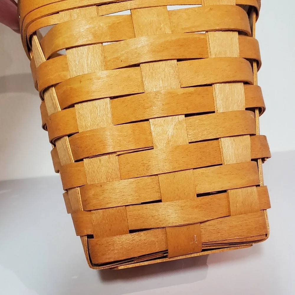 Longaberger tall narrow basket with handle 1996 - see description for dimensions